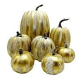 thumbnail image 1 of VANLOFE Halloween Gold Pumpkin Props Ornaments Decorative Models Halloween Tabletop Ornament 7PCS, 1 of 7