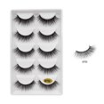 thumbnail image 1 of VANLOFE Health Beauty Cheap Portable Gift False Lashes 5 Pairs Of Natural False Eyelashes Multipack False Eyelashes Handmade Natural Eyelashes Search Full Cover No Glue Cat Eyelashes, 1 of 4