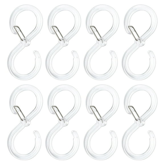 VANLOFE Hooks/Hangers/Holders Tool Box 8 Pack S Hooks Large Multifunctional S-shaped Hook With Buckle S Hook For Hanging Coat bag Cups For Kitchen Bathroom 2.56 Inch