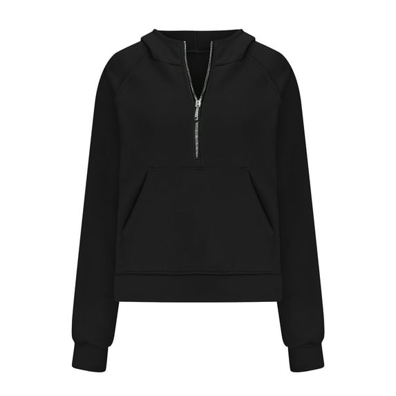 VANLOFE Long Sleeve Warm Color Solid Women's Sweater for Winter All-match Winter Hoodie for Women Daily Hoodie Clean Without Printing Sweater 2XL Black