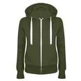 thumbnail image 1 of VANLOFE Long Sleeve Warm Color Solid Women's Sweater for Winter All-match Winter Pullover Hoodie for Women Daily Pullover Hoodie Clean Without Printing Sweater XL Army Green, 1 of 2