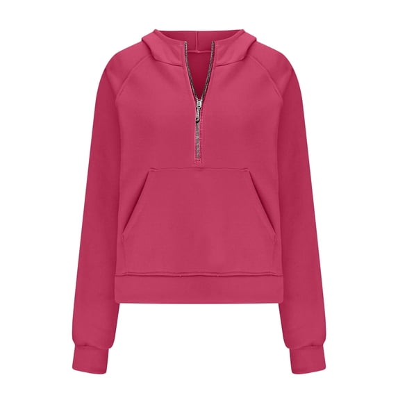 VANLOFE Long Sleeve Warm Color Solid Women's Sweater for Winter All-match Winter Hoodie for Women Daily Hoodie Clean Without Printing Sweater 2XL Red