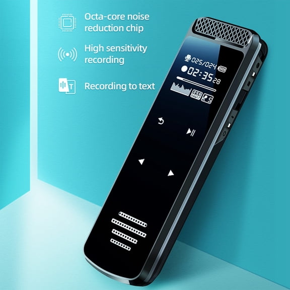 VANLOFE computer speakers MP3 Players Digital Voice Recorder With Playback Recorder For Lectures Meetings Interviews Mini Audio Recorder USB Charge MP3