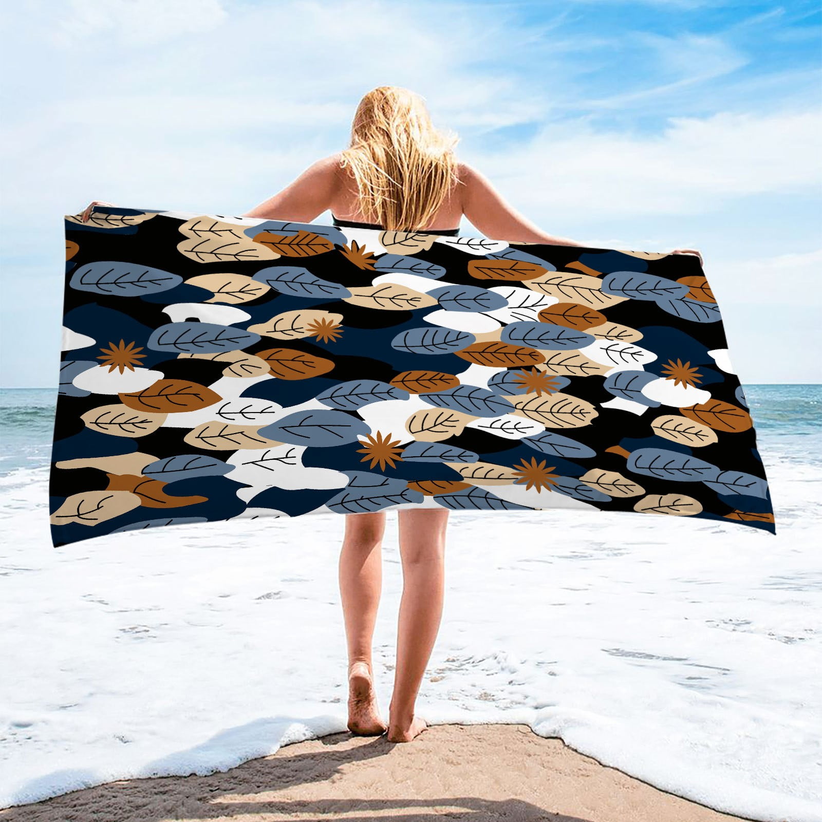 VANLOFE Microfiber Beach Towel Lightweight and Thinner Beach Towel A