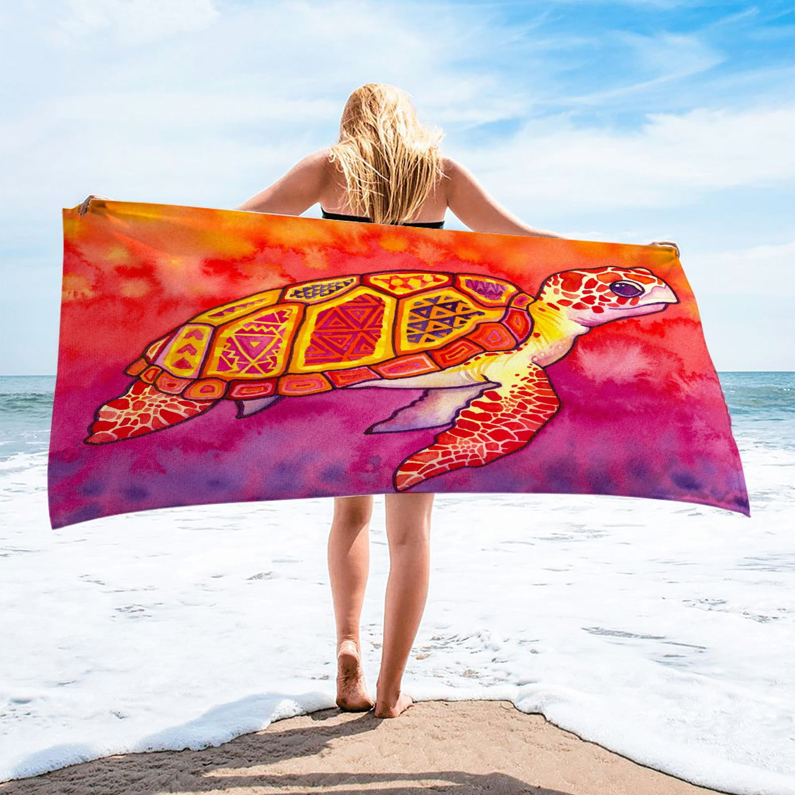 VANLOFE Microfiber Beach Towel Lightweight and Thinner Beach Towel A