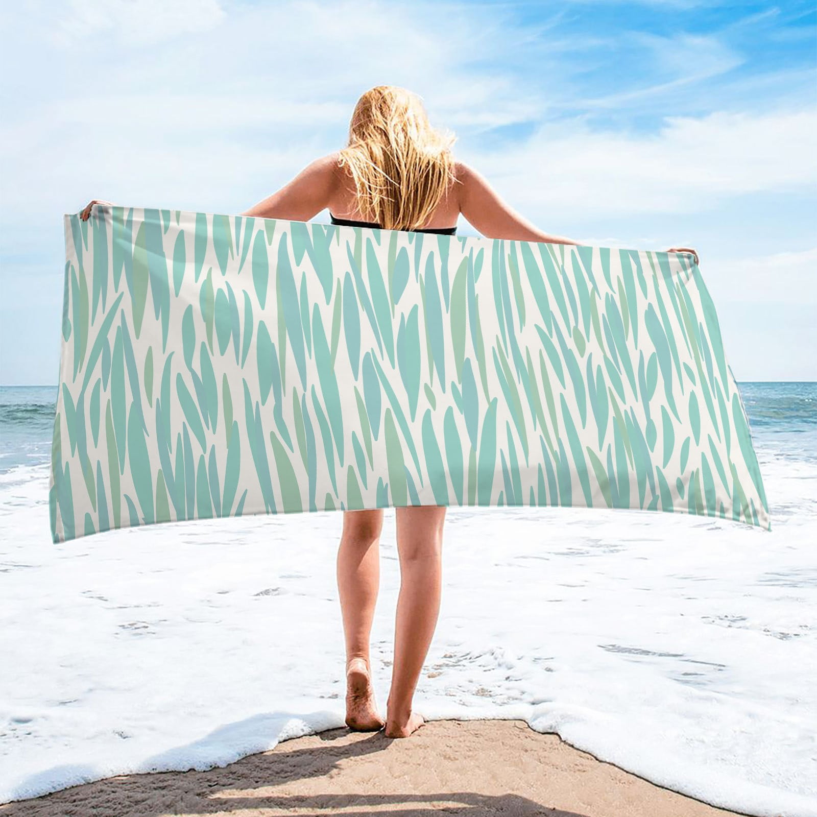 VANLOFE Microfiber Beach Towel Lightweight and Thinner Beach Towel A