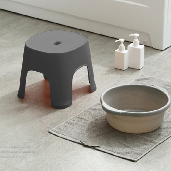 VANLOFE Non-Slip Plastic Step Stool for Adults, Lightweight Bath Stool , Stackable Small Stool, Step Stool for Bathroom Sink for Bathroom, Outdoor, Camping
