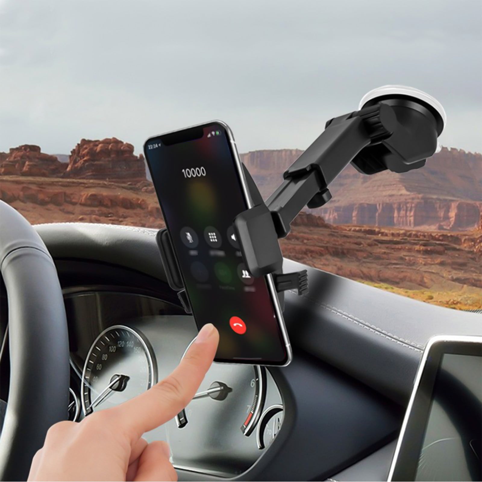 VANLOFE Phone Mount for Center Console & Windshield Cell Phone Holder