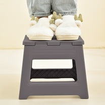 VANLOFE Plastic Folding Stool for Adults, Portable Step Stool Foldable, Small Step Stool with Non-Slip Feet, Lightweight, Waterproof, Foldable Small Stool for Picnic, Travel, Bathroom, 8*5.7in