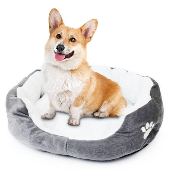 VANLOFE Plush Pet Beds for Pets Soft Big Plush Cushion Washable Dog Beds Self-Warming Sleeping Bed for Cats 50*40cm/19.7*15.7in Gray
