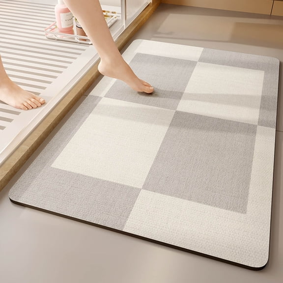 VANLOFE Rectangle Mats for Bathroom for Bedroom Soft Rugs for Living Room Decor Mats for Bedside strong water absorption Mats 23.6*15.7in