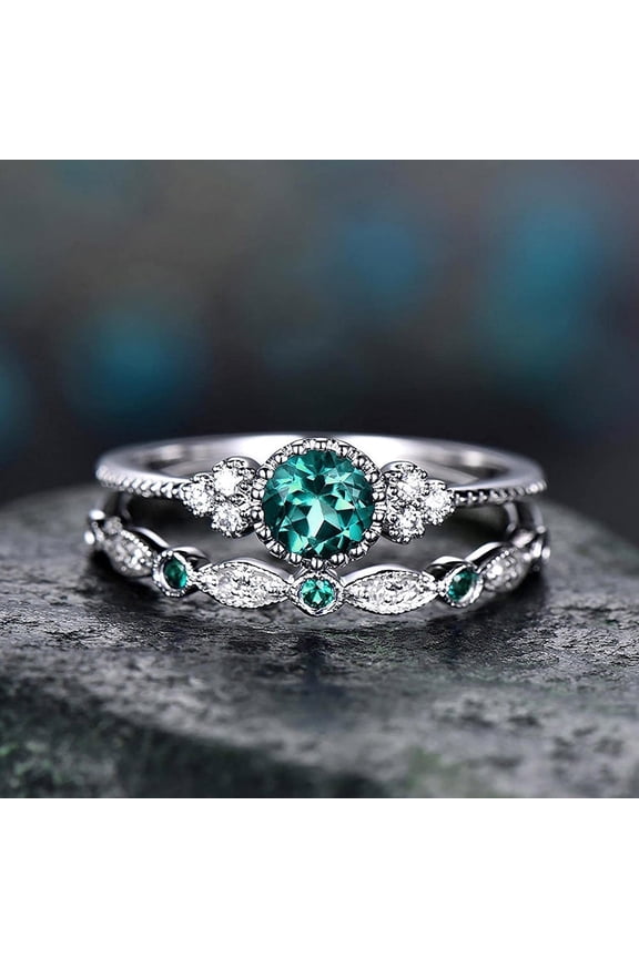 Rings for Ladies' Couple Zircon Ring, Micro Diamond and Ring 1PC Has Two Rings, Which Can Be Worn In Combination