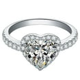 thumbnail image 1 of TIHLMK Rings for Women Elegant Heart Ring for Lady Finger Ring Perfect for Party Day Wedding Jewelry Great Gift, 1 of 5