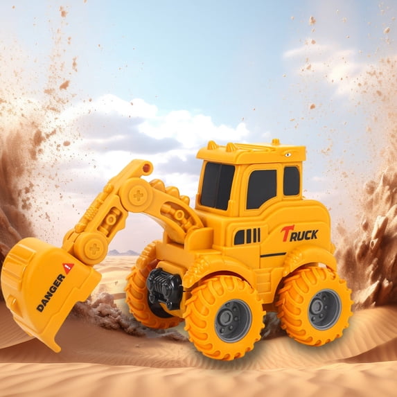 VANLOFE Simulation Engineering Car Press Push Toy Engineering Car Pull Back Children Truck Excavator Toy