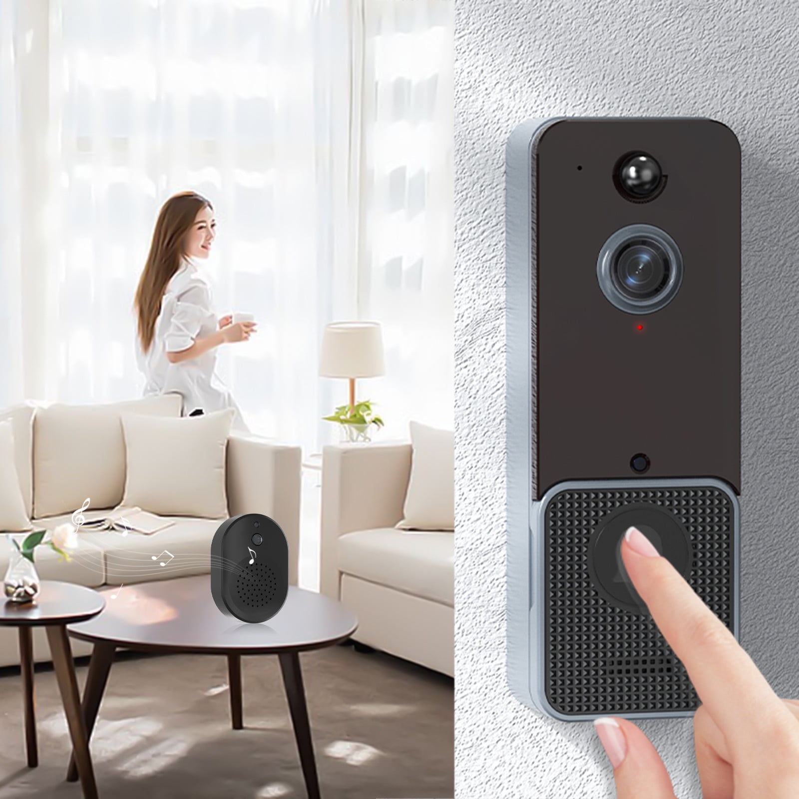 VANLOFE Smart Doorbell,Smart Wireless Remote Video Doorbell Intelligent