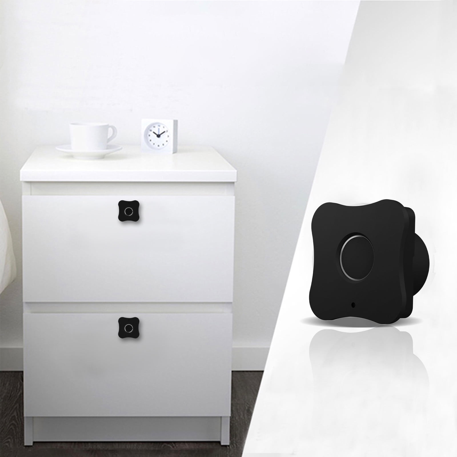 VANLOFE Smart Locks and Entry Fingerprint Cabinet Lock Smart Biometric Cabinet Lock Home & Office Hidden File Cabinet Locks USB Rechargeable Keyless Furniture Drawer Lock