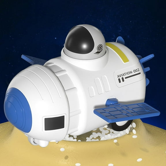 VANLOFE Spacecraft With Astronaut Cute Spacecraft Push Toy Cartoon Spacecraft Small White Spacecraft Model Toy