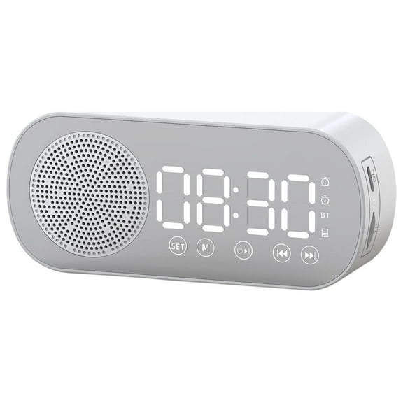 VANLOFE Speaker Z7 Smart Bluetooth Audio Gift Alarm Clock Mirror Clock Audio Radio Small Speaker With Plug-in Card