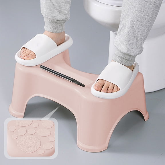 VANLOFE Toilet Stool Squat Adult, Potty Step Stools with Non-Slip, Toilet Foot Pedal Stool, Stackable Bathroom Shower Stools, 7.87in Height Fits All Toilets