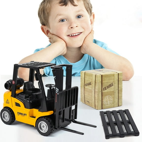 VANLOFE Toy Car Aged 1+ Children's Alloy Toy Mini Pull Back Engineering Truck Construction Engineering forklift