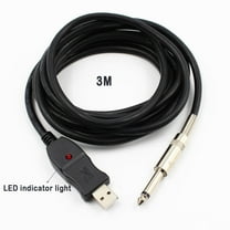 VANLOFE USB Guitar Cable USB Interface Male to 6.35mm 1/4 Mono Male Electric Gu