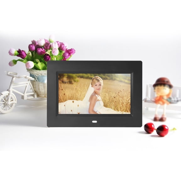 VANLOFE Ultra-Thin Fashion High-Definition LED Electronic Photo Frame Multimedia Advertising Player 7 Inch Digital Photo Frame Black