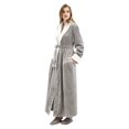 thumbnail image 1 of VANLOFE Unisex Warm Pajamas Household Clothes Solid Bathrobe Lengthened Night-robe Man's Nightgown Casual Robes Gray Robes Sleepwear for Woman L, 1 of 9