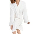 thumbnail image 1 of VANLOFE Unisex Warm Pajamas Household Clothes Solid Bathrobe Lengthened Night-robe Man's Nightgown Casual Robes White Robes Sleepwear for Woman M-3XL, 1 of 3
