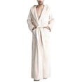 thumbnail image 1 of VANLOFE Unisex Warm Pajamas Household Clothes Solid Bathrobe Lengthened Night-robe Man's Nightgown Hooded Robes Beige Robes Sleepwear for Woman L, 1 of 7