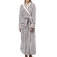 thumbnail image 1 of VANLOFE Unisex Warm Pajamas Household Clothes Solid Bathrobe Lengthened Night-robe Woman's Nightgown Casual Robes Gray Robes Sleepwear for Woman XL, 1 of 8