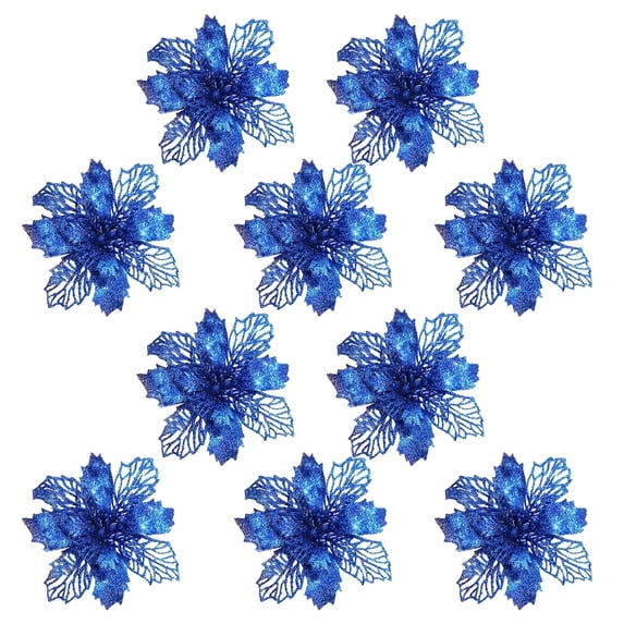 VANLOFE Utility Daily Work & Life Christmas Decoration Supplies Christmas Tree Ornaments Christmas Simulation Flower Xmas Ornament 10Pcs
