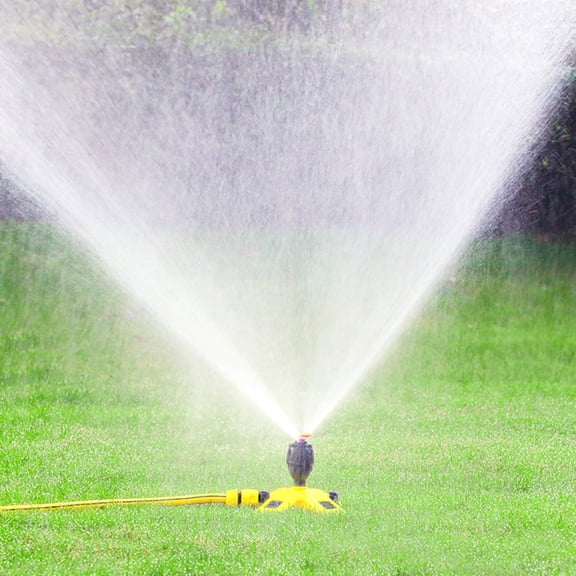 VANLOFE Watering & Irrigation Garden Sprinkler, Automatic 360 Rotating Garden Water Sprinklers Irrigation System Covering Large Area With Leak Free Design, Easy Hose Connection