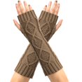 thumbnail image 1 of VANLOFE Winter Khaki Gloves Knitted Cold Proof Gloves Gloves Wrist Arm Warmer Gloves Fingerless Gloves Convenient for work, 1 of 5
