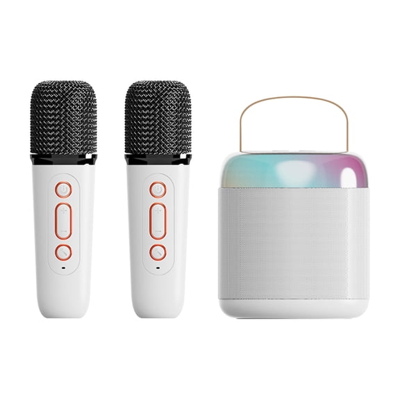 VANLOFE Wireless Bluetooth Speaker Support Microphone Perfect for singing Clear bass and treble 360° sound Protable Bluetooth Speaker 1500mAh White