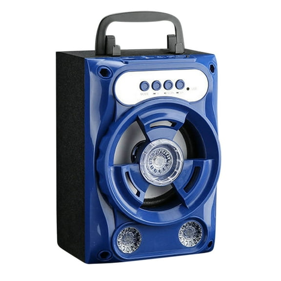 VANLOFE Wireless Bluetooth Speaker Support Microphone、 TF、 AUX Perfect for singing Clear bass and treble 360° sound Protable Bluetooth Speaker Blue