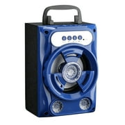 VANLOFE Wireless Bluetooth Speaker Support Microphone、 TF、 AUX Perfect for singing Clear bass and treble 360° sound Protable Bluetooth Speaker Blue