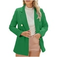 thumbnail image 1 of VANLOFEE Women's Blazers & Suit Jackets Casual Blazer Button Lapel Solid Color Long Sleeve Work Business Fashion Blazers Jackets Outfits with Pockets, 1 of 6