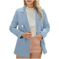 thumbnail image 1 of VANLOFEE Womens Casual Blazer Button Lapel Solid Color Long Sleeve Work Business Fashion Blazers Jackets Outfits with Pockets, 1 of 6