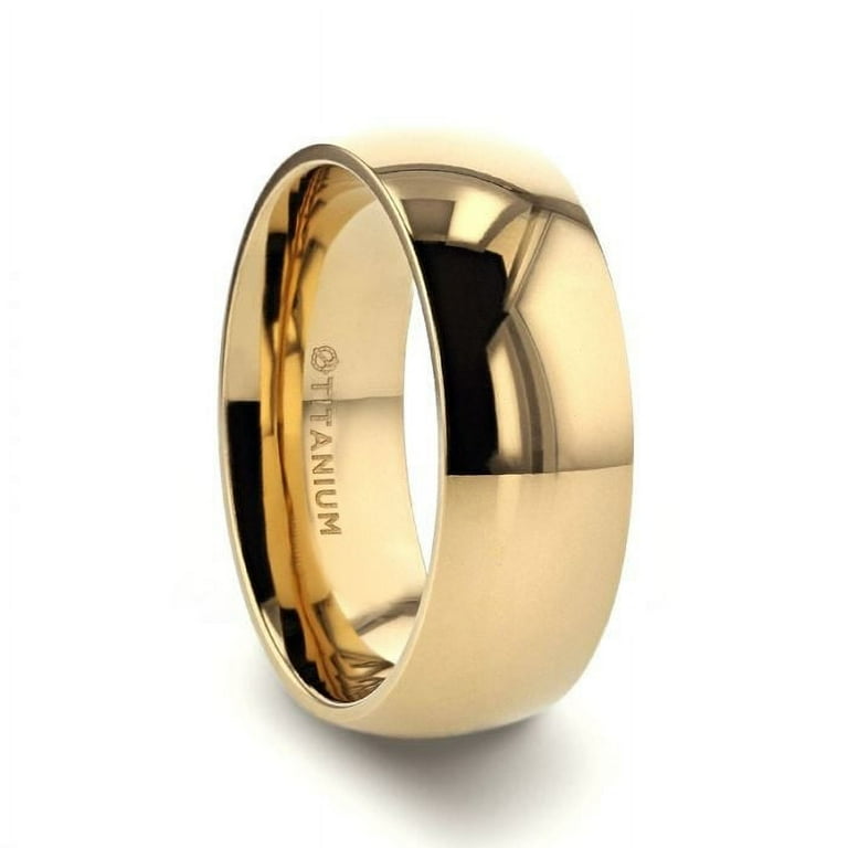 Thorsten VANNA Traditional Domed Gold Plated Titanium Wedding Ring - 8mm Thorsten VANNA Traditional Domed Gold Plated Titanium Wedding Ring - 8mm