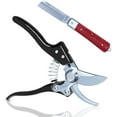 thumbnail image 1 of VANNECT Bypass Steel Pruning Shears, Professional Sharp Hedge & Garden Shears, Tree Trimmer, Garden Plant Clippers, Hand Pruners, Secateurs for Gardening, One-Hand Safety Lock, Grafting Knife Included, 1 of 7
