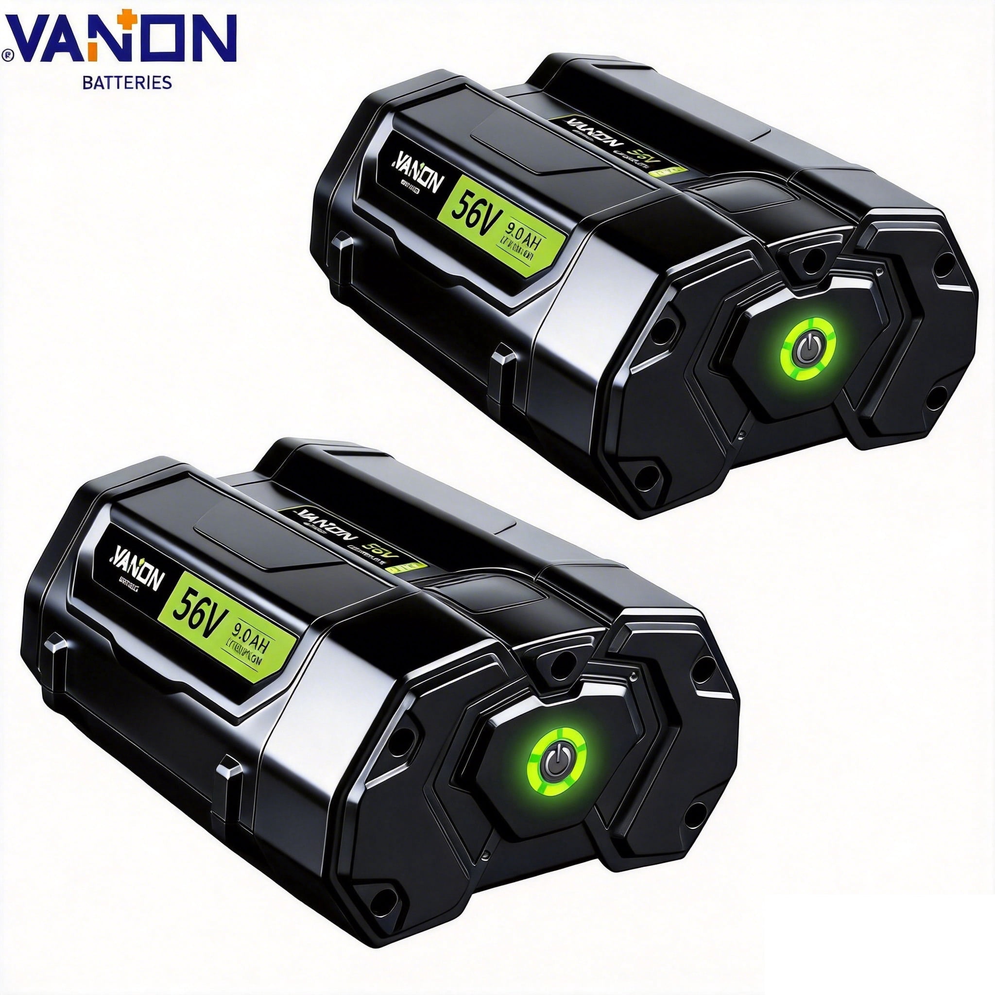 VANON 2 Pack 56V 9.0Ah Replacement for EGO Battery BA2800 BA5600T BA4200T BA4200 BA1400 Compatible with EGO 56V Power Tools Lawn Mower Leaf Blower Chainsaw