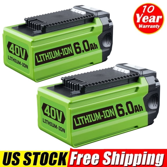VANON 2 Pack 6.0Ah Lithium ion Replacement for Greenworks 40V Battery 29462 29472 Compatible with Greenworks 40 Volt Cordless Lawn Mower Tools