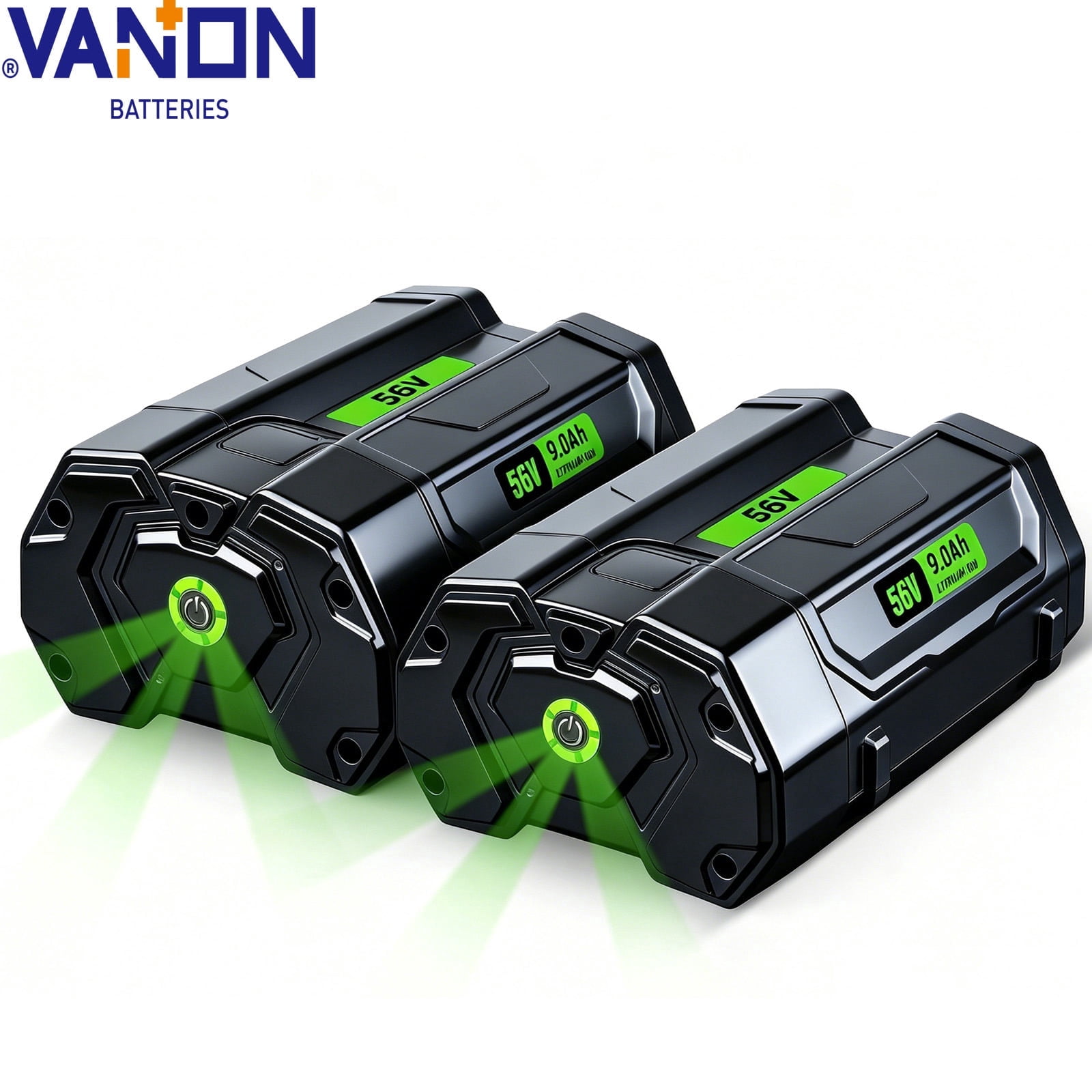 VANON 2 Pack 9.0Ah Replacement for EGO 56V Battery Compatible with EGO 56 Volt Battery Power Tools BA1400T BA2800 BA2800T BA4200