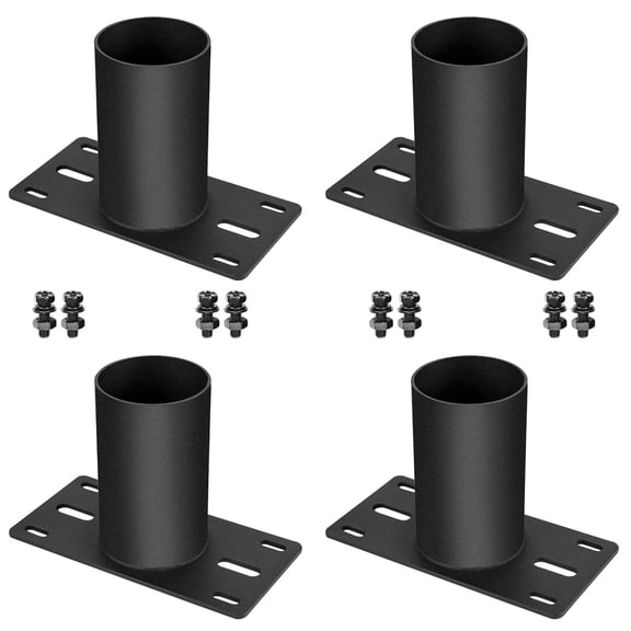 VANROUG 6 in L x 3 in W x 4 in H, Stainless Steel Weatherproof Arm Mounting Bracket with Screw Mounting Accessories 4 Piece