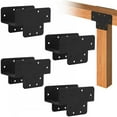 thumbnail image 1 of VANROUG 4 Pcs Pergola Kit T Shaped 4x4 (Actual Size 3.57"x3.57"), Heavy Duty Pergola Brackets 4x4 T Shape, 3 Way DIY Woodwork Gazebo Bracket Kit for Pergolas, Gardens and Other Outdoor Structures, 1 of 6