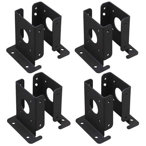 VANROUG 8 PCSSolid Adjustable 4x4 Fence Post Anchor Base Brackets Floor Flange, Heavy Duty