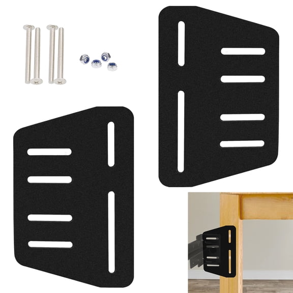 VANROUG Bed Frame Adapter for Headboard, Heavy Duty Bed Frame Adapter Connector, Queen Bed Modification Plate for Metal Bed Frame Width, Easy Headboard Attachment Kit for Headboard and Footboard