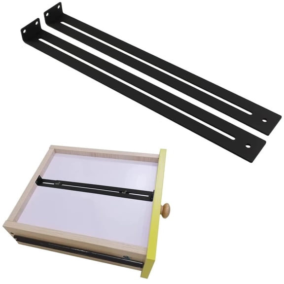 VANROUG Drawer Repair Kit, Drawer Support, Furniture Repair Accessory Bracket Middle Mount to Reinforce and Repair Breakage, for Wood Particleboard MDF Chest of Drawers - Screws Included (2)