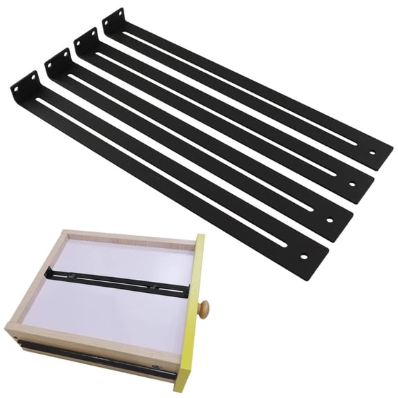 VANROUG Drawer Repair Kit, Furniture Repair Accessory Bracket Middle Mount to Reinforce and Repair Breakage, for Wood/Particleboard/MDF Chest of Drawers - Screws Included