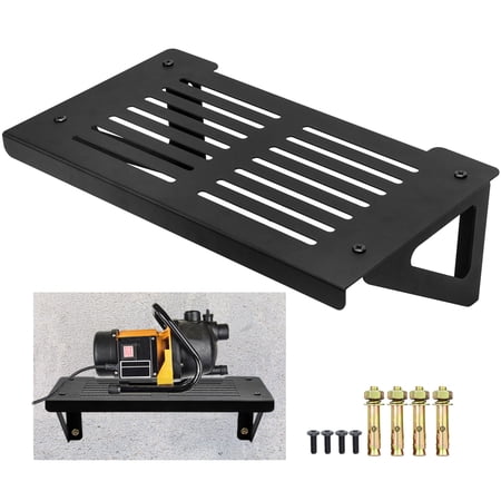 VANROUG Heavy Duty Metal Pressure Washer Shelf, Wall Mount Pressure Washer Shelf, Commercial Metal Wall Shelf, Good for Restaurant, Kitchen, Laundry, Garage and Utility Room(Black)